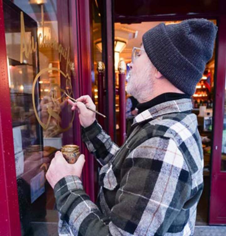 Peinture décorative sur vitre Paris